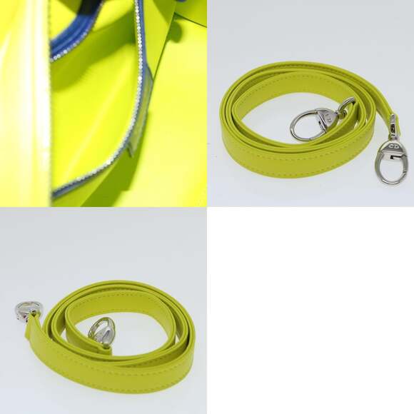 DIOR Lady DIOR Canage Hand Bag Lamb Skin Blue Pink - Picture 13 of 14